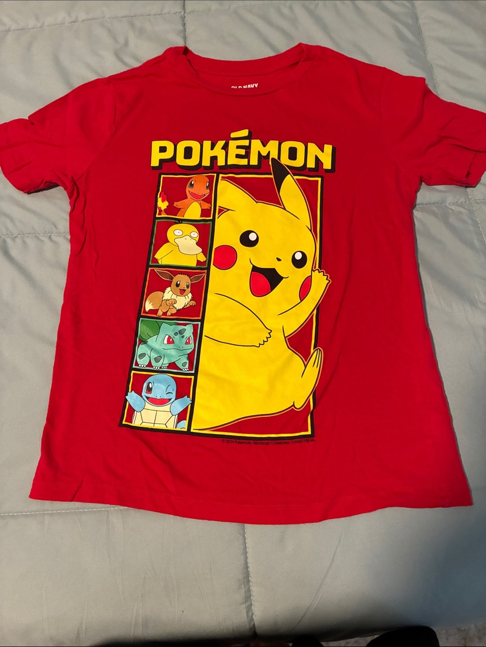 Old Navy Red Kids' Pokémon Graphic Tee with Yellow Pikachu